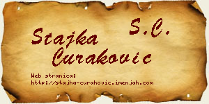 Stajka Curaković vizit kartica